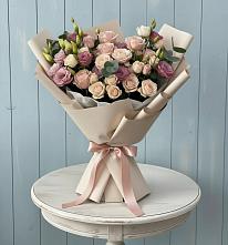 Букет цветов из:  Розы и Лизиантусы #REPLACE_PRED# Лесосибирске