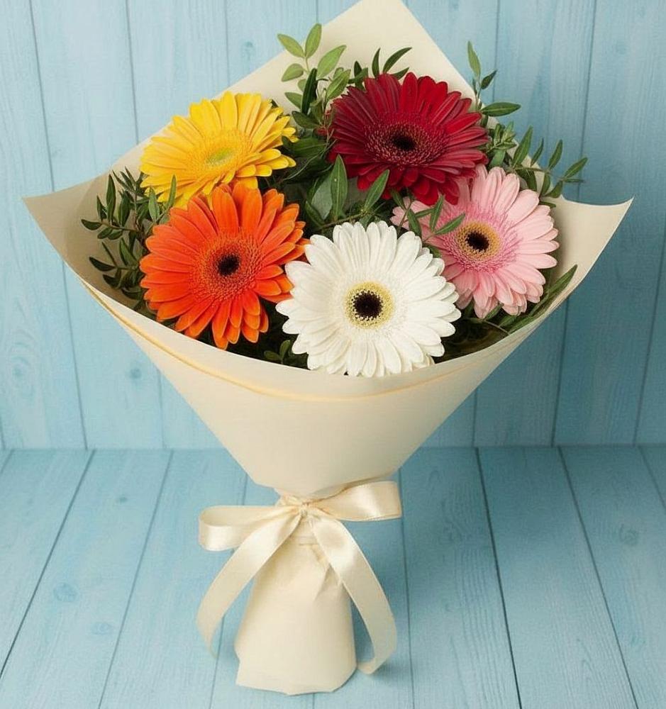 Букет цветов из: Герберы в Лесосибирске