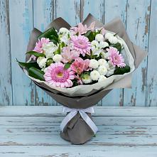 Букет цветов из:  Герберы, Альстромерии и Хризантемы #REPLACE_PRED# Лесосибирске
