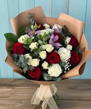 Букет цветов из:  Розы и Альстромерии #REPLACE_PRED# Лесосибирске