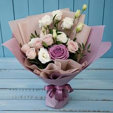 Букет цветов из:  Розы и Лизиантусы #REPLACE_PRED# Лесосибирске