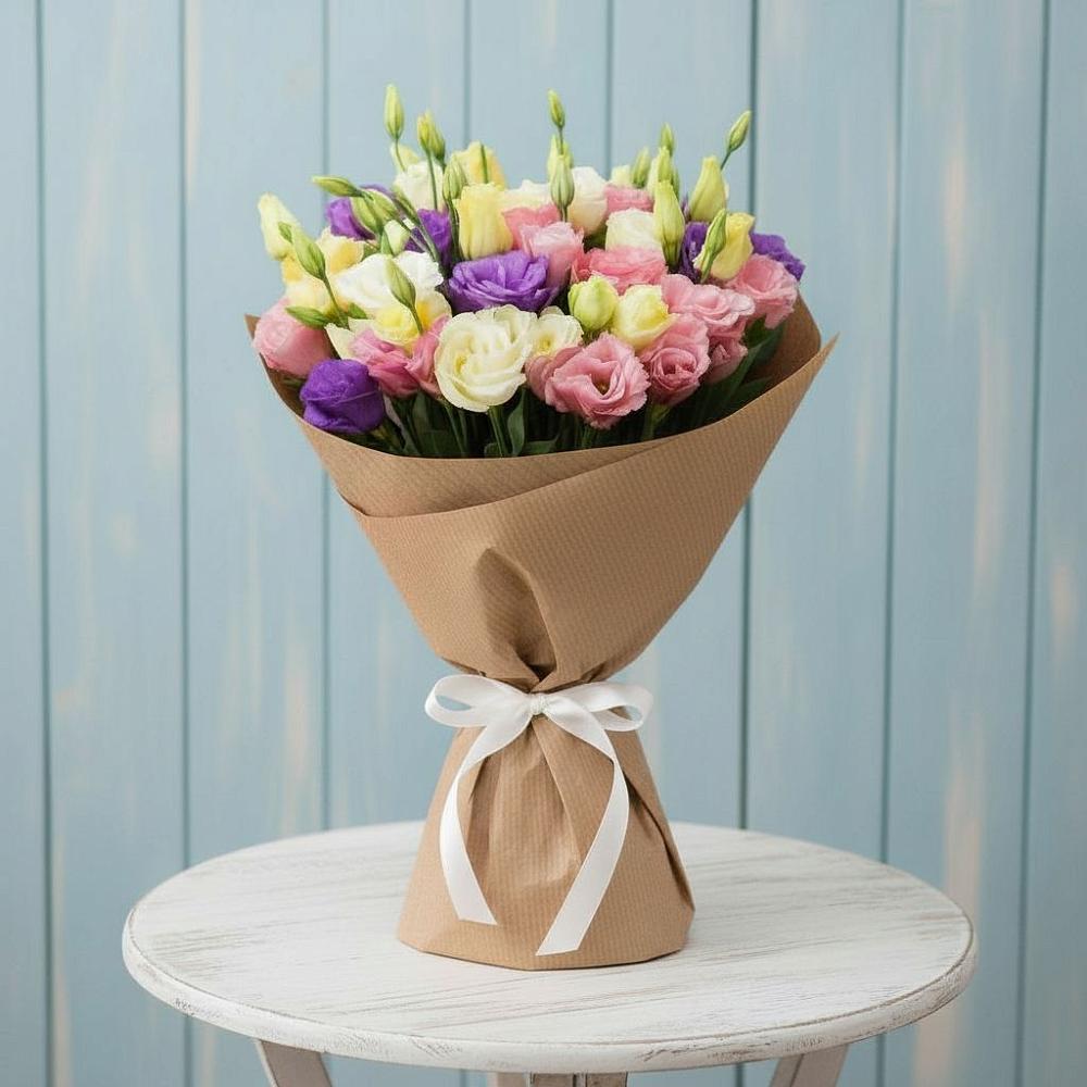 Букет цветов из: Лизиантусы в Лесосибирске