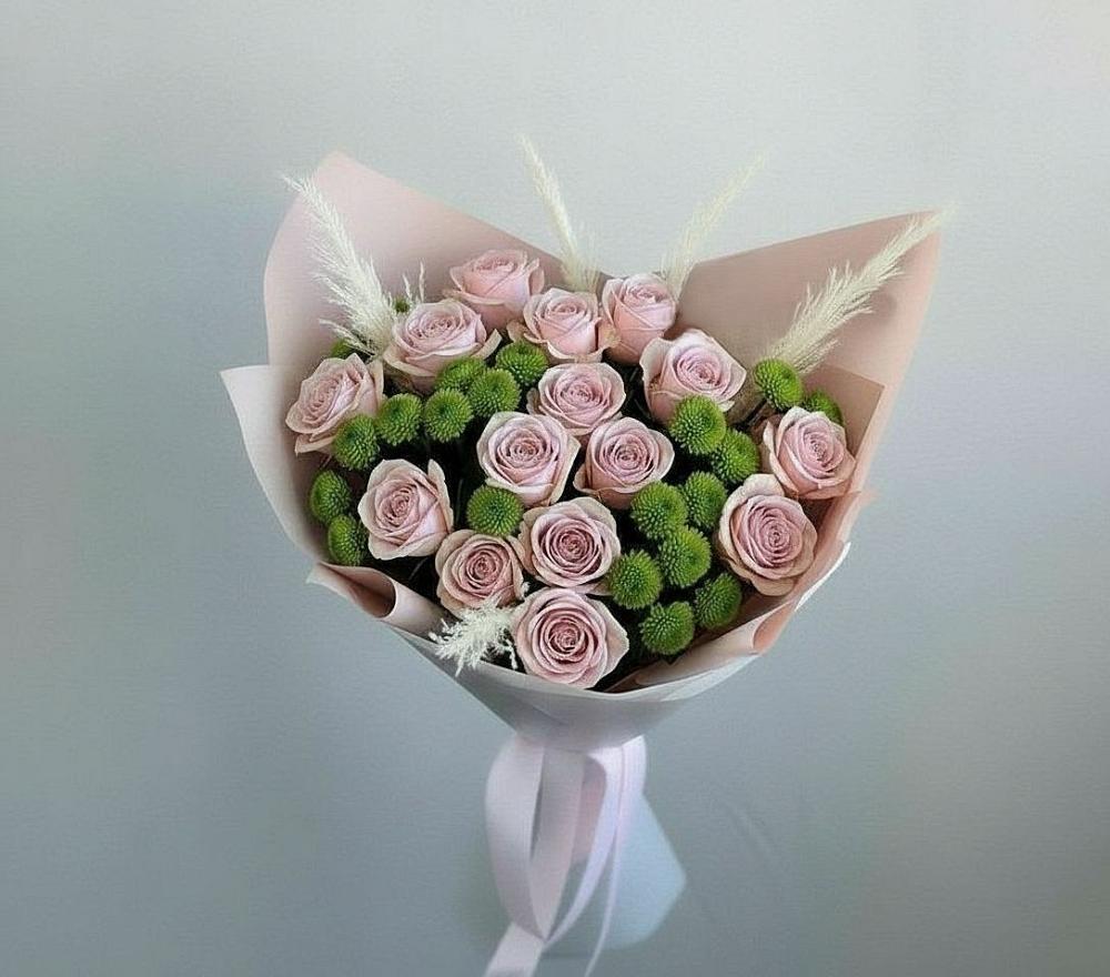 Букет цветов из: Розы и Хризантемы в Лесосибирске