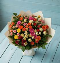 Букет Микс из разноцветных кустовых роз #REPLACE_PRED# Лесосибирске